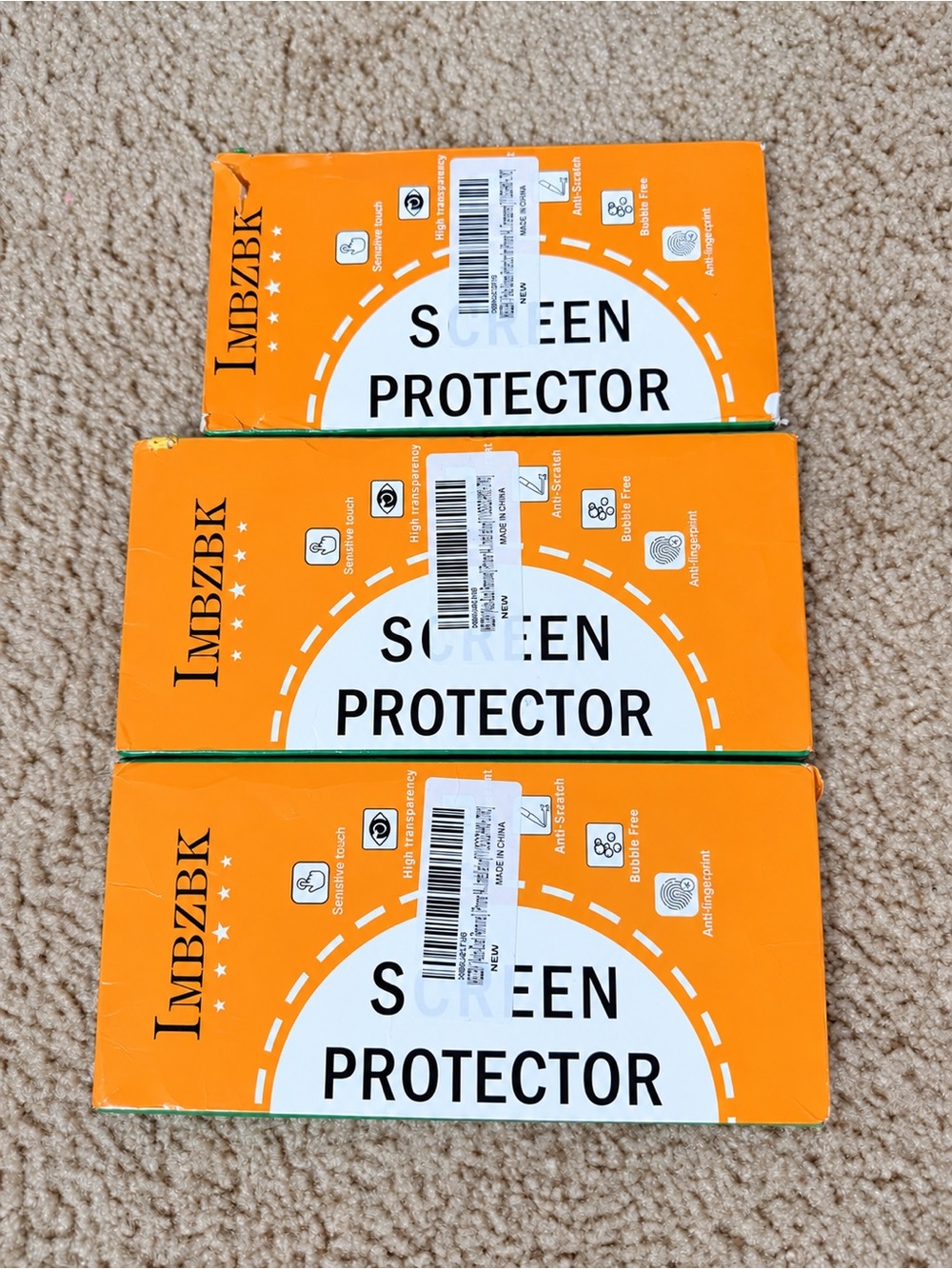 IMBZBK iPhone 14 Screen Protector Bundle – 3 Boxes – New